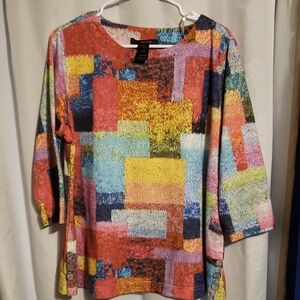 Vintage Colorful Abstract Women's Top